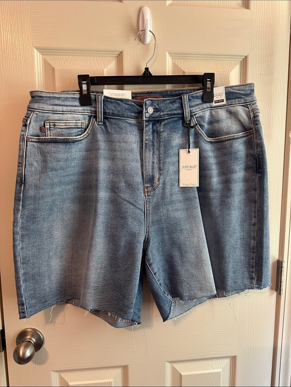 Judy Blue Faded Blue Denim Cutoff Shorts